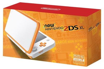new Nintendo 2DS XL Console - White/Orange 