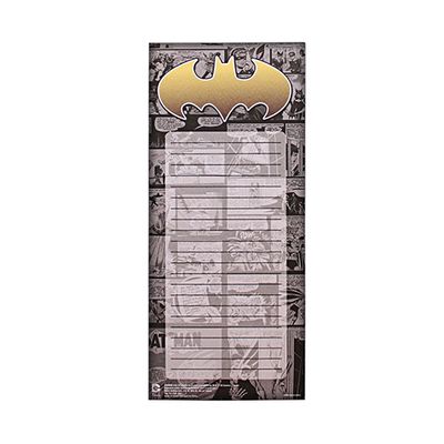 Batman Grey Comic with Logo 3.5"x8.5" Magnetic To Do List 