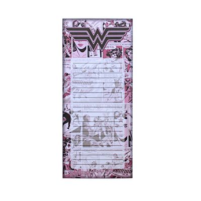 Wonder Woman Purple Comic with Logo 3.5"x8.5" Magnetic To Do List 