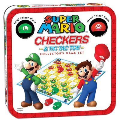 Super Mario™ Checkers & Tic Tac Toe Collector's Game Set 