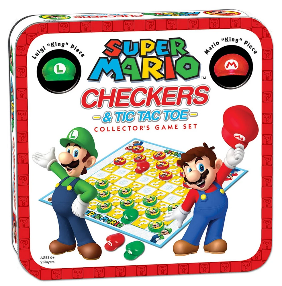 Super Mario™ Checkers & Tic Tac Toe Collector's Game Set 