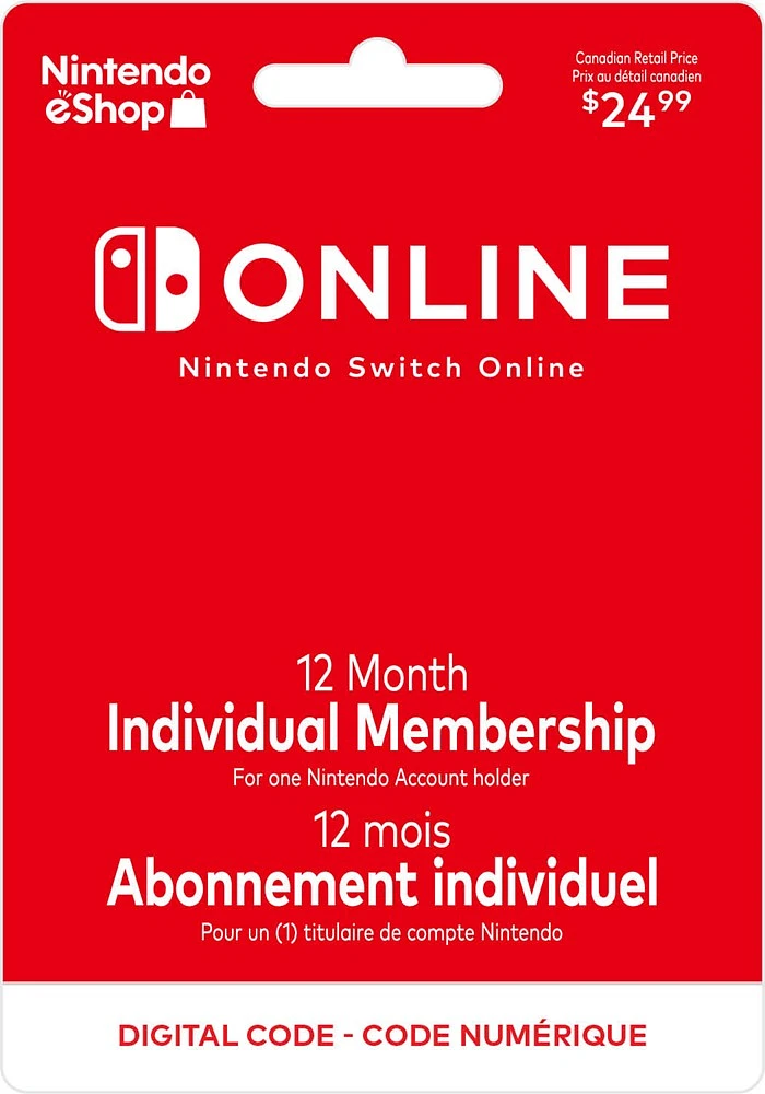 Nintendo Switch Online 12-Month Membership