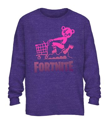 Fortnite Long Sleeve Purple T-Shirt (M) 