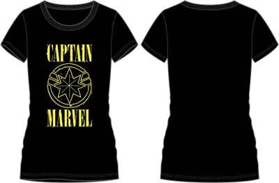 Captain Marvel Black Jrs T-shirt - L 