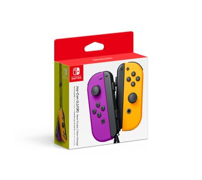 Nintendo Switch Joy-Con Controllers - Left and Right - Neon Orange and Purple 