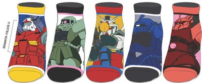 Gundam 5pk Ankle Socks 