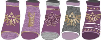 Zelda Ladies 5pk Ankle Socks 