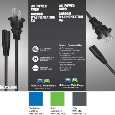 Universal A/C Power Cord - Xbox & PlayStation 