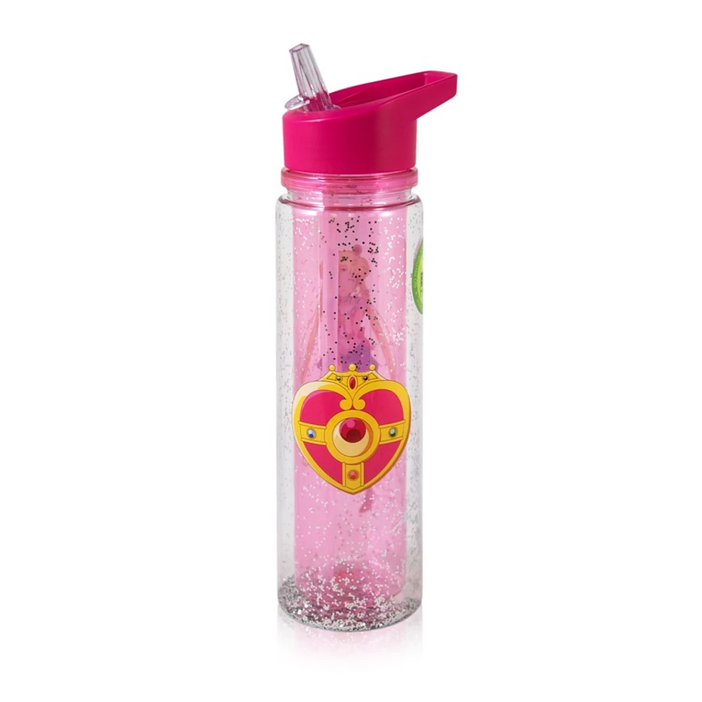 Bouteille d'eau rose Sailor Moon 