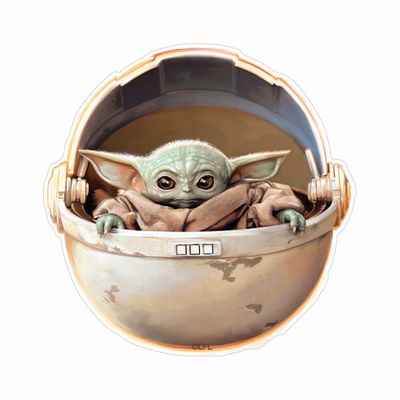Star Wars Mandalorian - Baby Yoda Carriage Sticker 