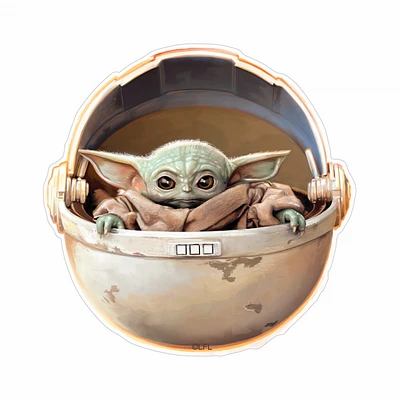 Star Wars Mandalorian - Sticker Baby Yoda Carriage  