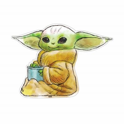 Star Wars Manadalorian - Baby Yoda Soup & Cup Sticker 