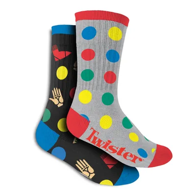 Twister Game 2PK Socks 