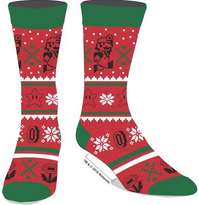 Super Mario Xmas Sweater Socks 