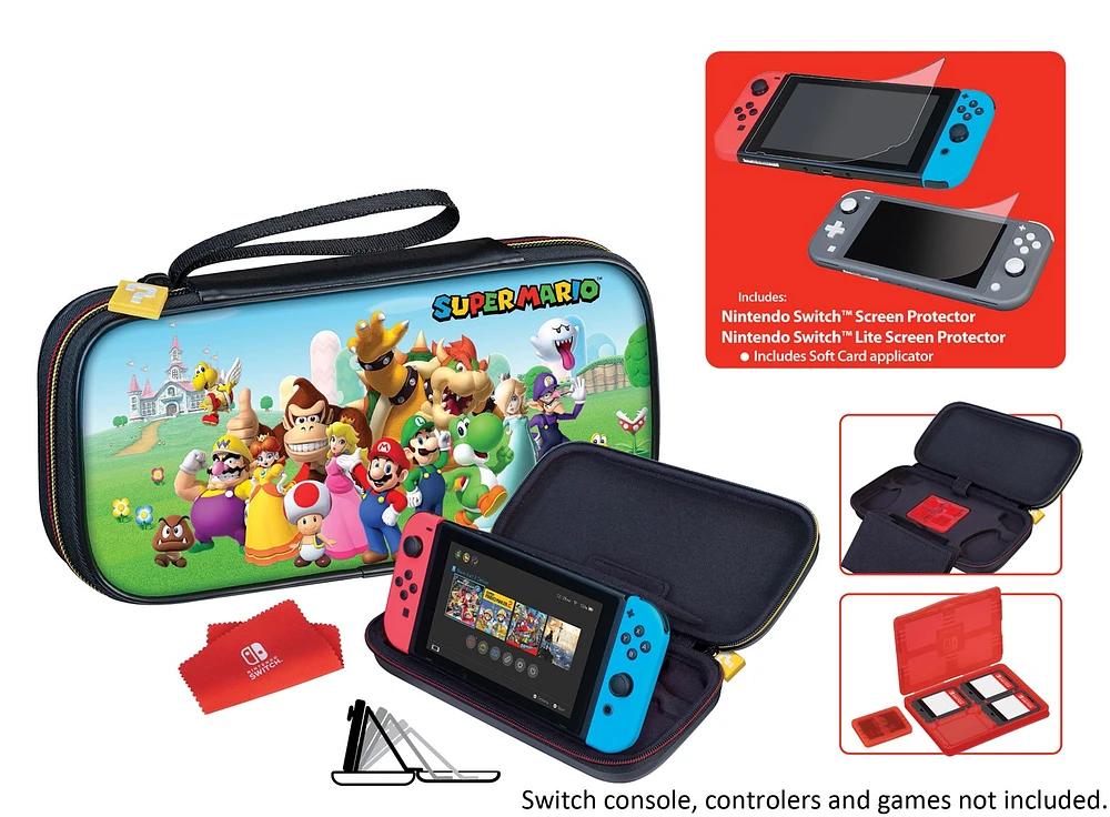 Nintendo Switch Travel Case Bundle Mario