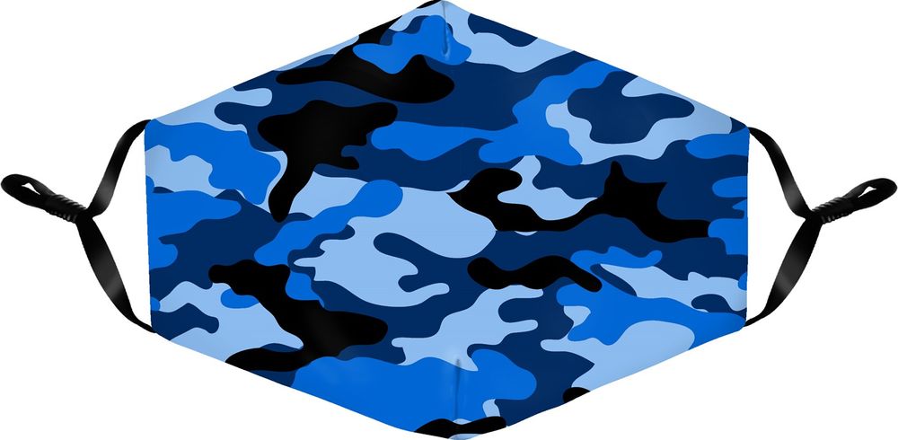 Youth Blue Camo Mask 