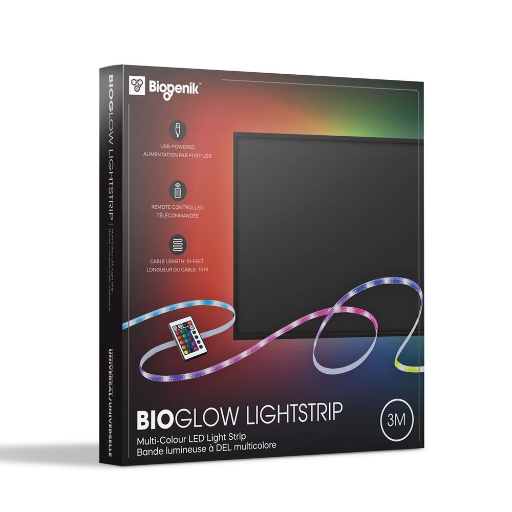 Biogenik 3-Metre Universal BioGlow Light Strip with Remote 