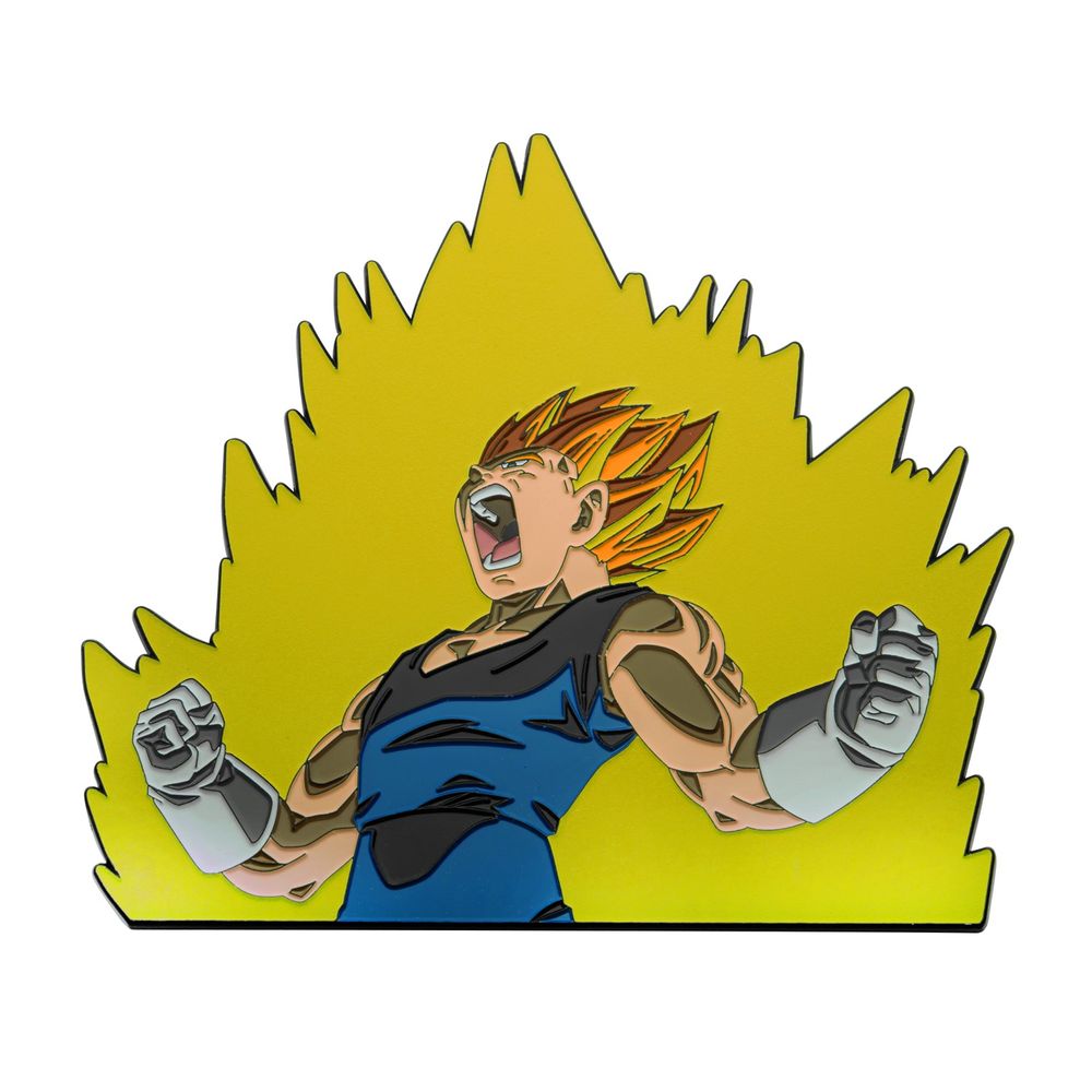 Dragon Ball Z 6-inch Vegeta Flame Enamel Pin 