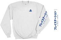 Playstation Logo & Kanji Crew Sweatshirt - S 