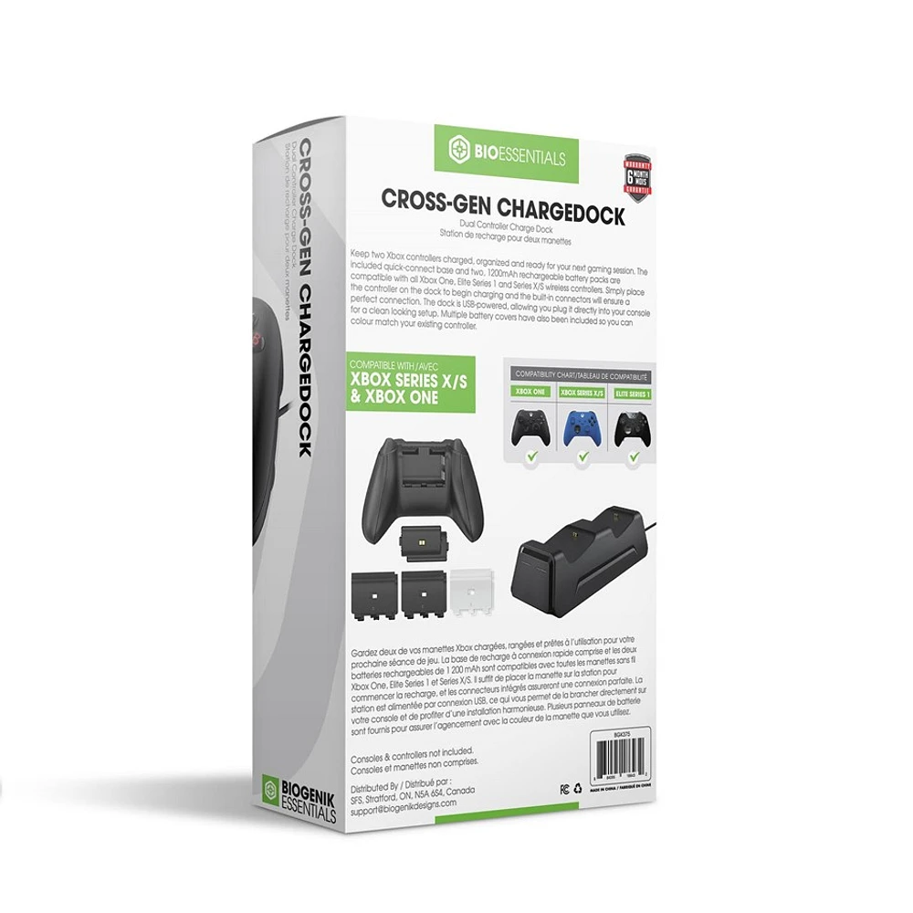 Biogenik multigénération ChargeDock Station de recharge pour deux manettes  