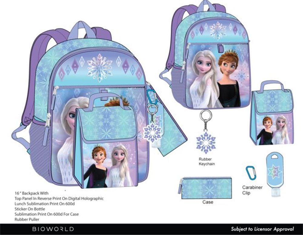 Frozen Kids 6 Piece Backpack Set 