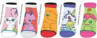 Digimon Juniors 5 Pack Character Socks 