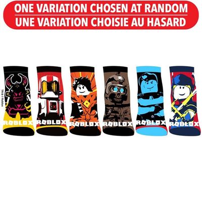 Roblox Kids 6 Pack Assorted Socks - One variation chosen at random