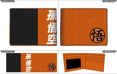 Dragon Ball Z Goku Orange Slim Wallet 