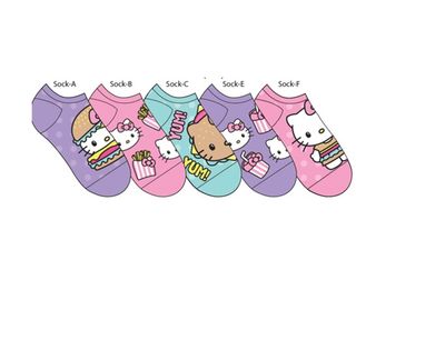 Hello Kitty Foodie 5pk Socks 