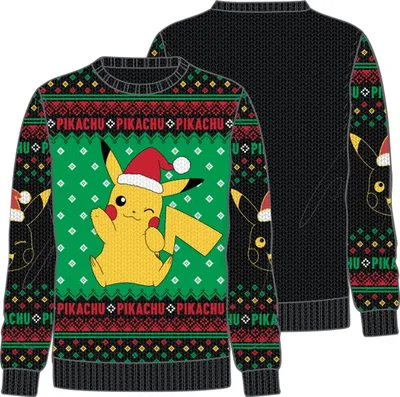 Pikachu Winking Holiday Sweater