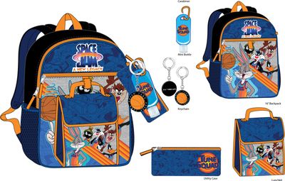 Space Jam Kids 6 Piece Backpack Set 