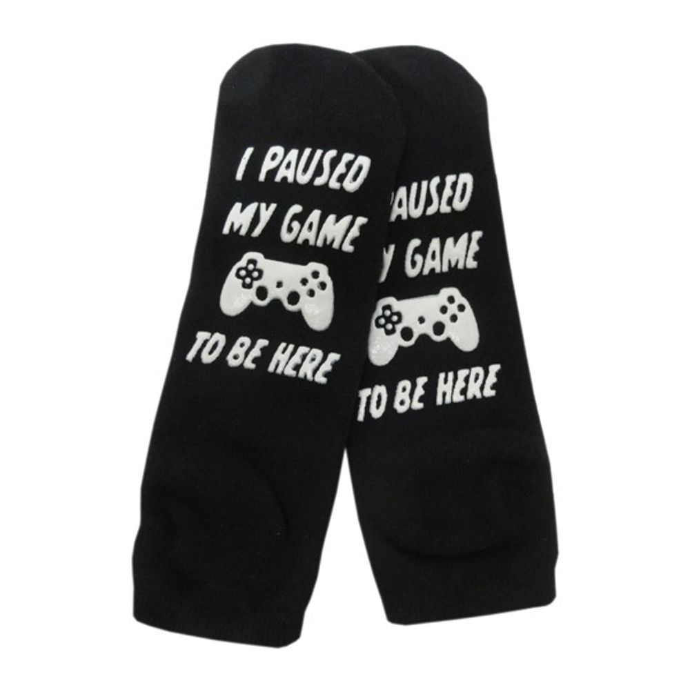 Adult Low Cut Paused My Game Sock