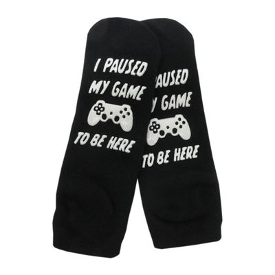Adult Low Cut Paused My Game Sock 