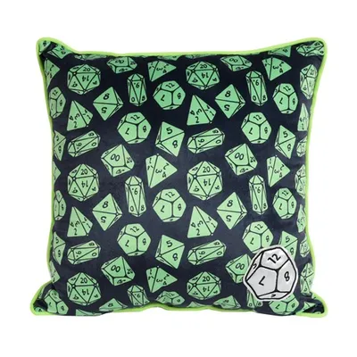 Dungeons & Dragons Dice All Over Print Pillow Green 