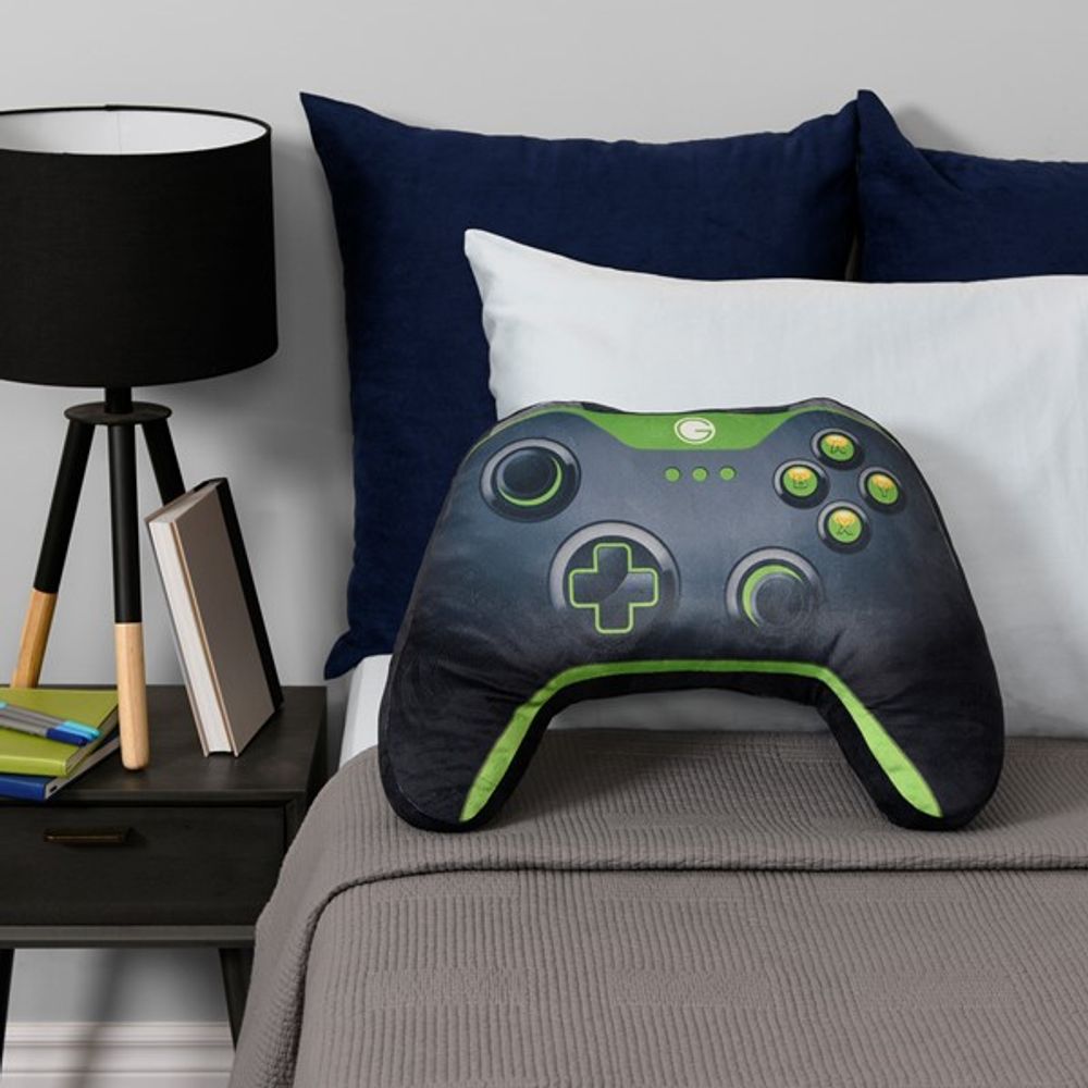 Controller Pillow - Dark Gray / Green 