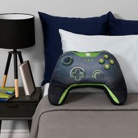 Controller Pillow - Dark Gray / Green 