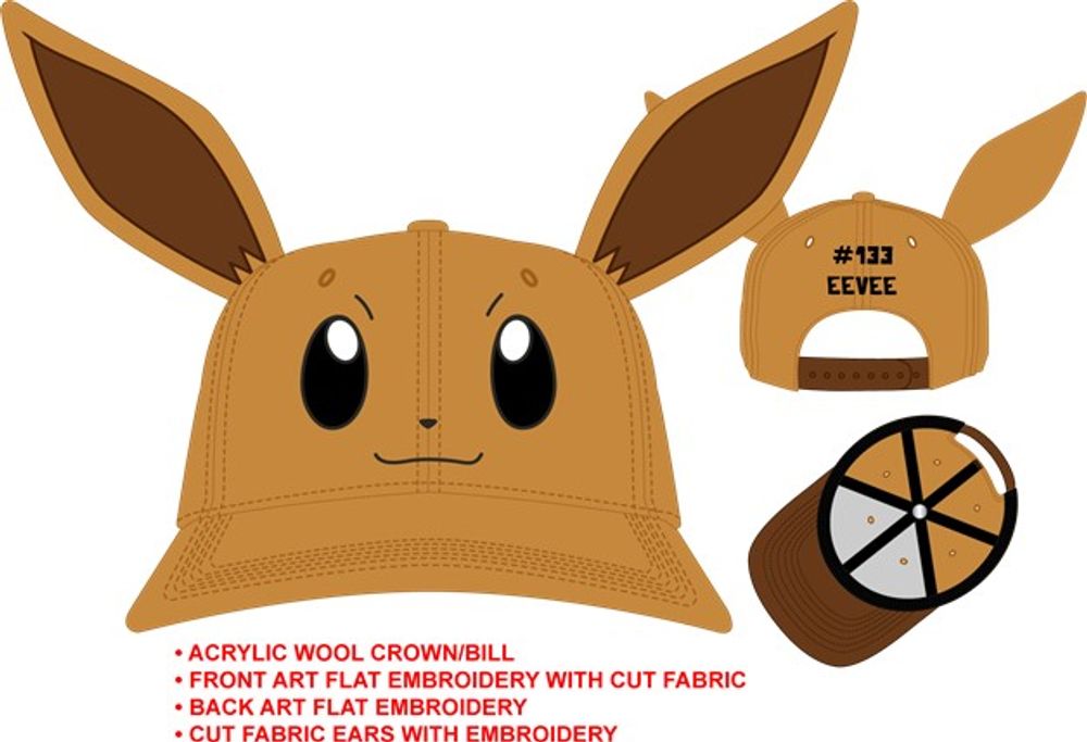 Pokemon Eevee Face Snapback 