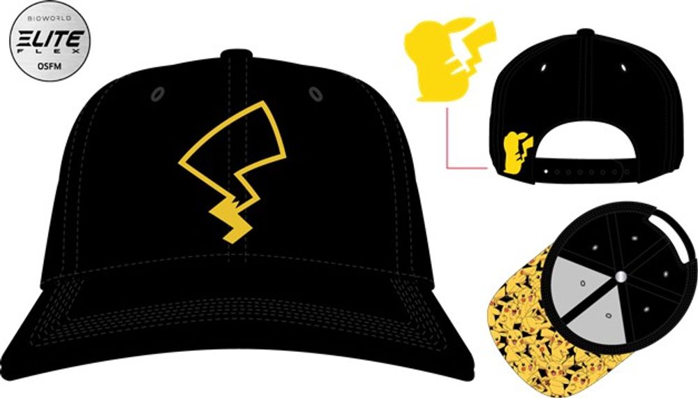 Pokemon Pikachu Outline Cap 