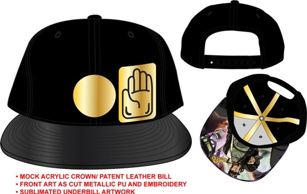 Jjba Leather Bill Snapback