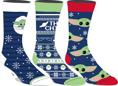 Chaussettes de Noël Baby Yoda en paquet de 3 