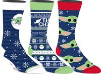 Baby Yoda 3pk Christmas Socks 