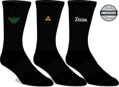 Zelda Embroidered 3pk Socks 