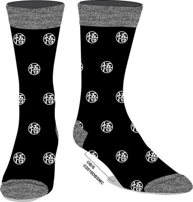 Dragon Ball Z All Over Print Black Grey Crew Sock 