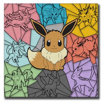 Eevee Evolutions 6x6 Canvas 