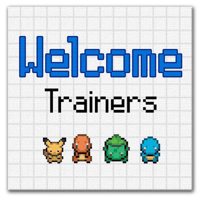 Pokemon Welcome Trainers 6x6 Canvas 