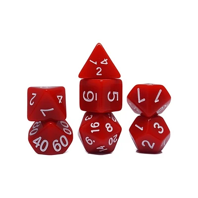 Jeu de dés pour JDR sur table 7 pièces