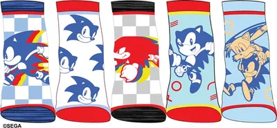 Sonic Boys 5pk Socks 