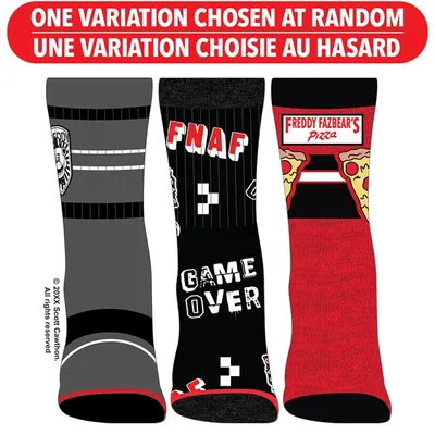 Five Nights At Freddy's 3 Pack Kids Assorted Socks - One variation chosen at random