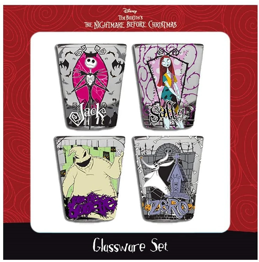 The Nightmare Before Christmas 4 Pack Shot Glass Set