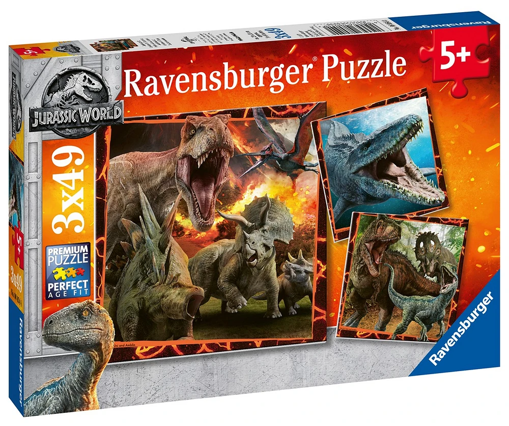 Jurassic World 3x49pc Puzzle 